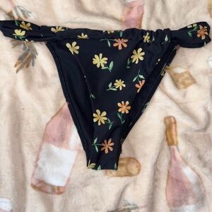 PacSun Black Floral Bikini Bottom
